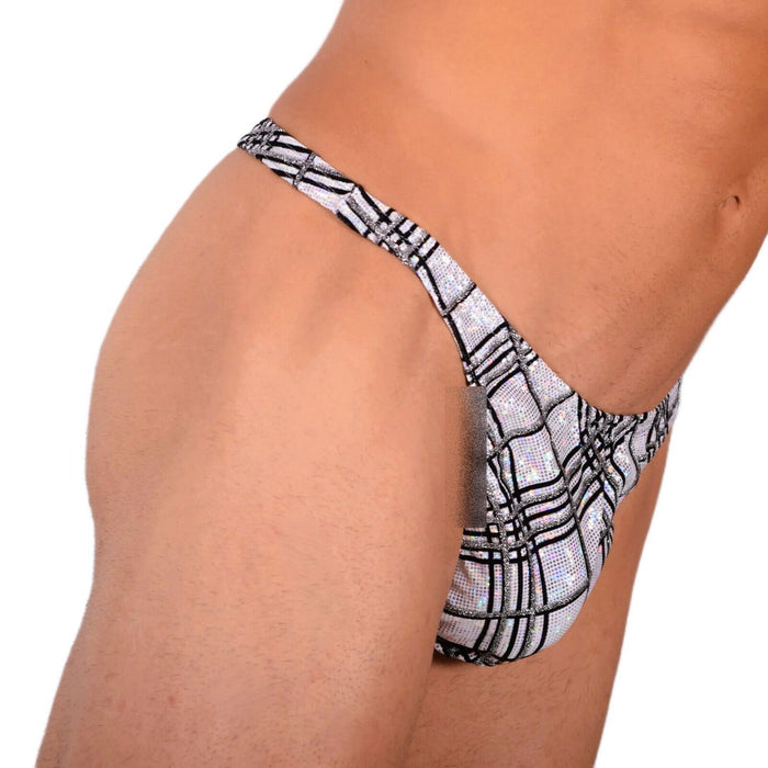 XS/S SMU Sensual Silver Party Thong MX20 34070