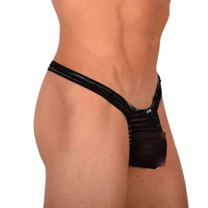 S/M SMU Sensual Black C-Thru Thong MX20 34081