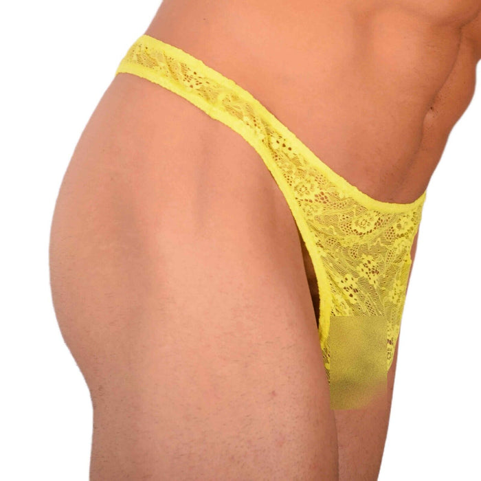 S/M SMU Sensual C-Thru Yellow Thong MX20 34085