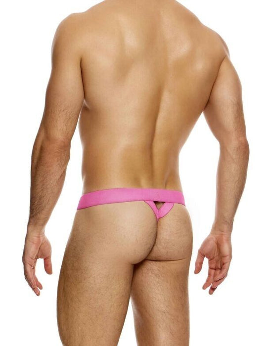 MODUS VIVENDI T-String Striped Crochet Thong Back V-Shape in Light Pink 07411