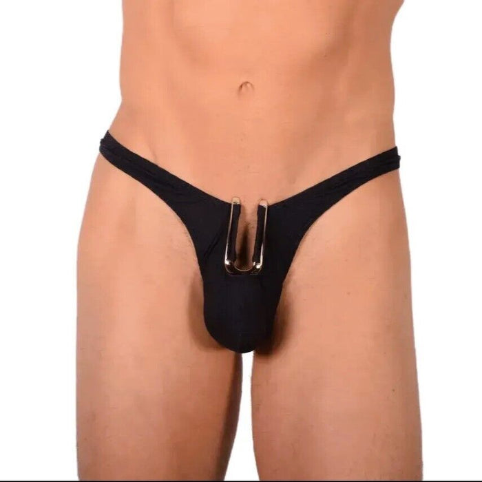 S SMU Sensual Black Thong MX20 34113