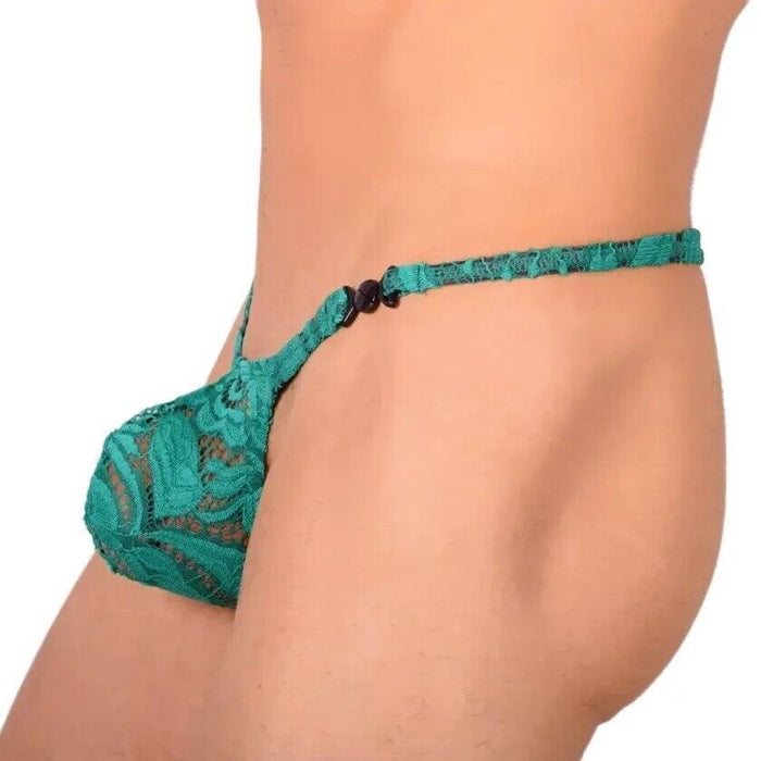 S SMU Sensual Green C-Thru Thong MX20 34114