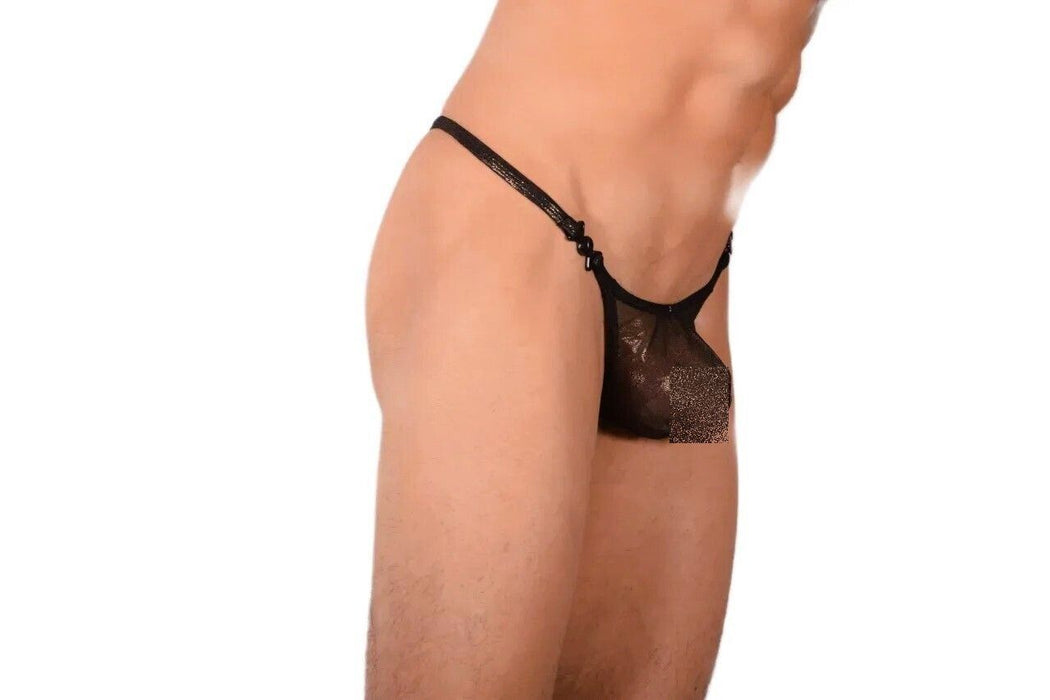 M SMU Sexy C-Thru Detachable Black Thong MX20 34131