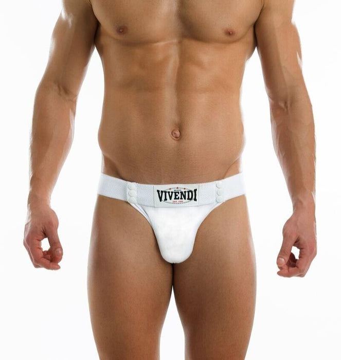 MODUS VIVENDI Sumo Brief or T-String Functional Press-Stud Buttons White 15012