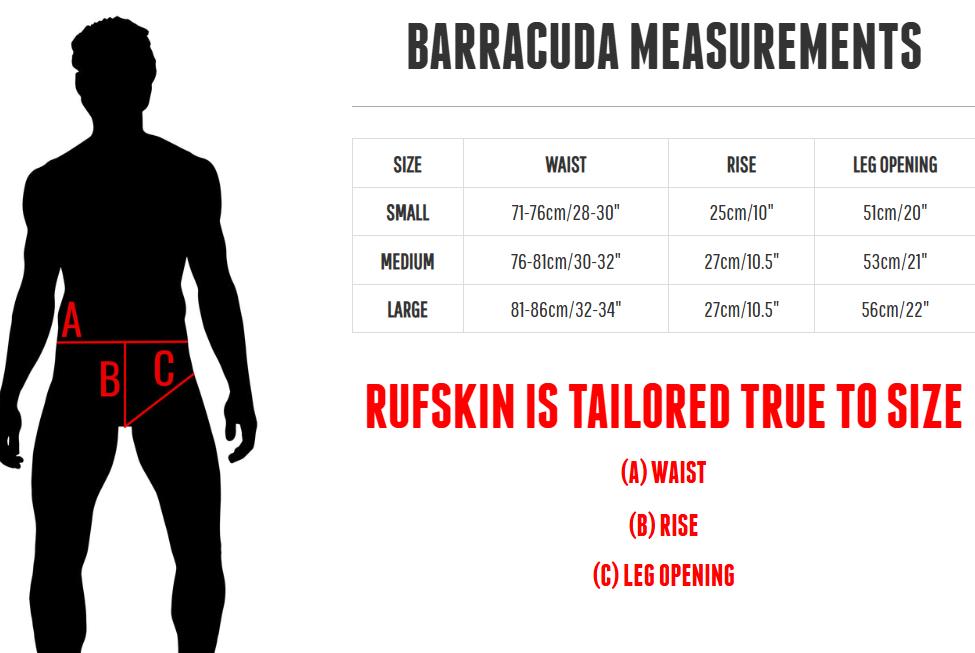 RUFSKIN Swim Brief BARRACUDA Premium Stretch Nylon Interlock Twist Yarn 85