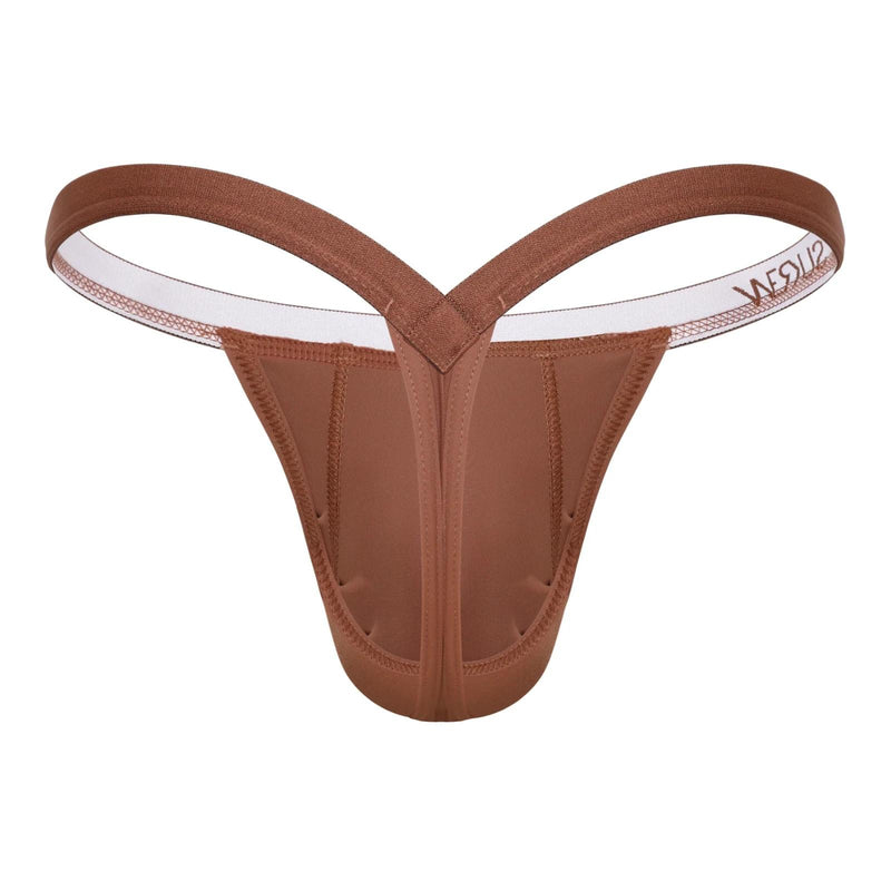SUKREW Bubble Thongs Rounded Cupping Pouch Low-Rise Thong in Espresso 30