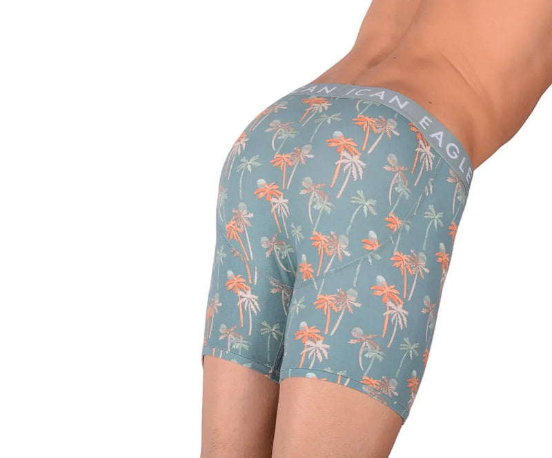 Medium Boxer  American Eagle With Fly Front Palm Trees AE1