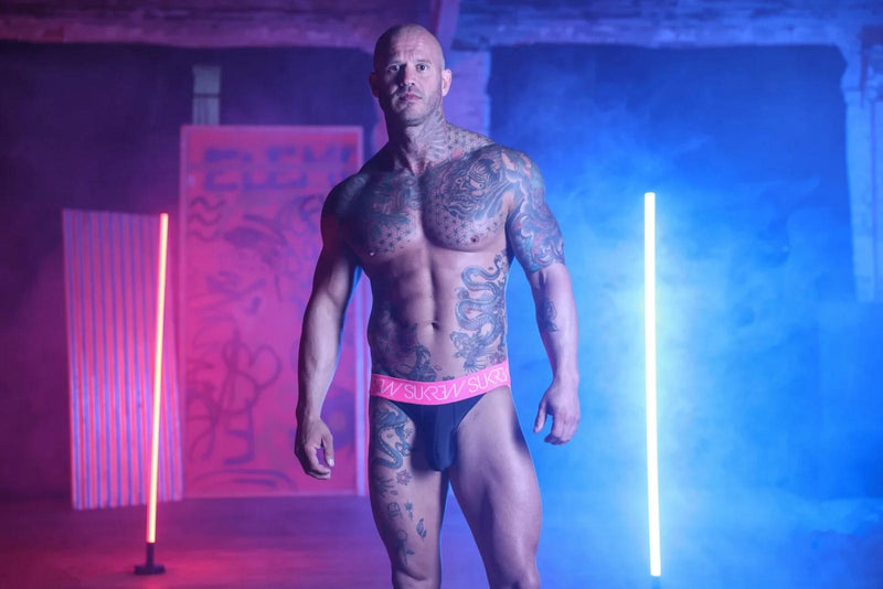 SUKREW Low-Rise Jockstrap Underground Unlined Stretchy Jock in Electric Pink 43