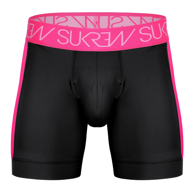 SUKREW Sprint Long Boxer Underground Sheer Mesh Panels in Electric Pink 43