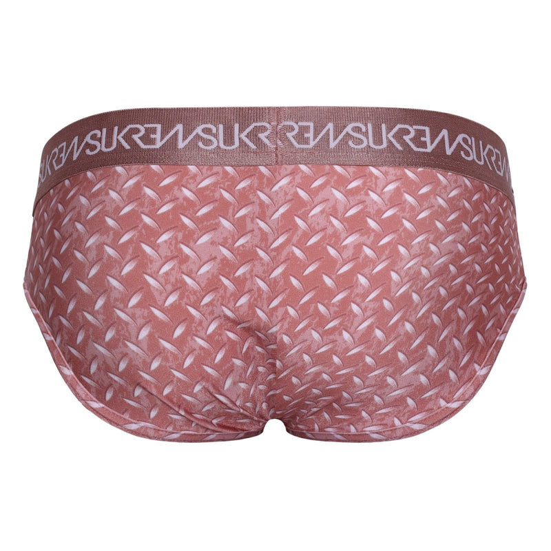 SUKREW Unlined Stretch Apex Briefs With Rounded Cupping Pouch in Diamond Pink 30