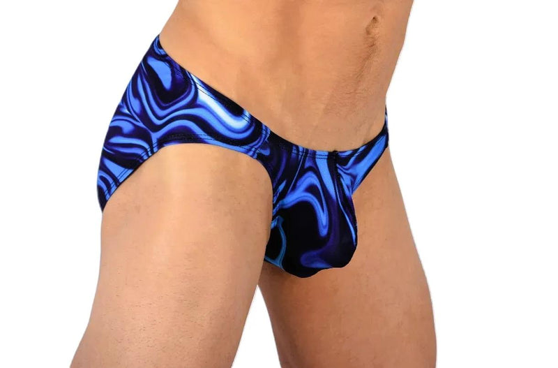 SMU Briefs Catch-Me Mini Brief Blue-Mix Speedo Cut 01903 H26