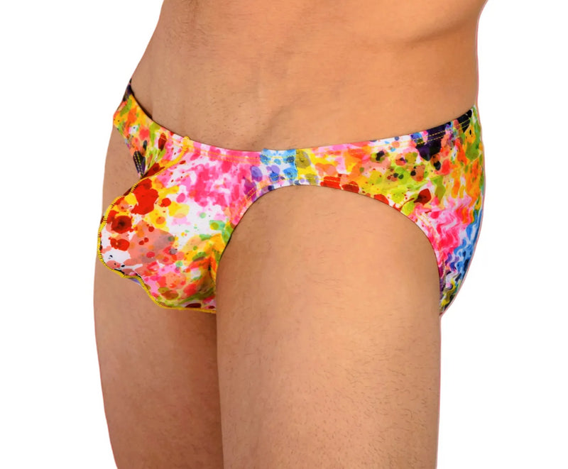 SMU Paint Splash Mini Brief Multi-Colors Speedo Cut P01203 H19