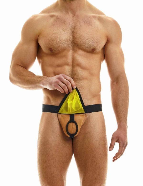 Modus Vivendi Pleasure Thong With Inside Ring Roomy Pouch Yellow 22222a 26