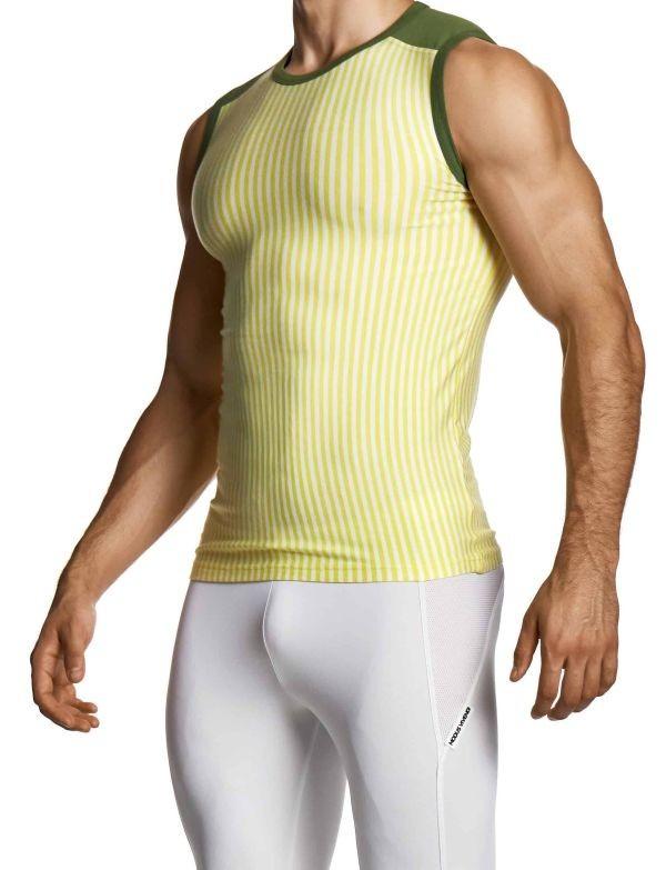 Modus Vivendi Army Combo Sleeveless Tank Top in Yellow/Green 27431 B103