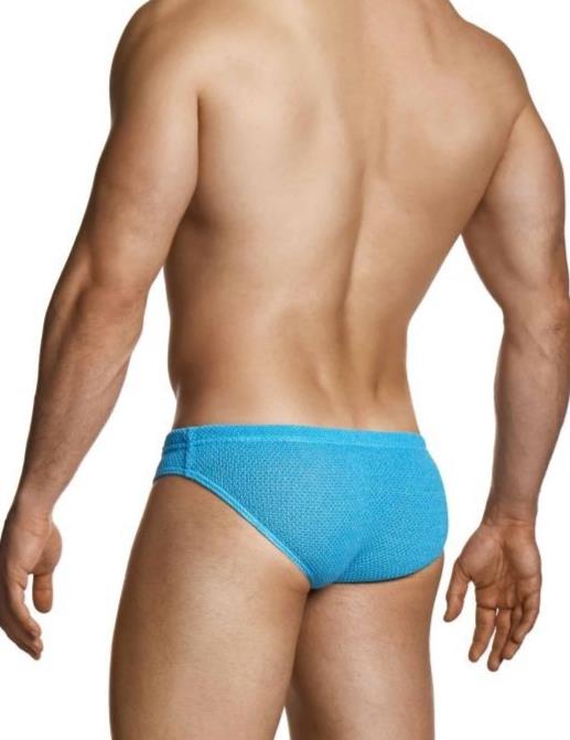 MODUS VIVENDI Micro Knit Briefs Classic Retro Style Brief In Blue 22413 104