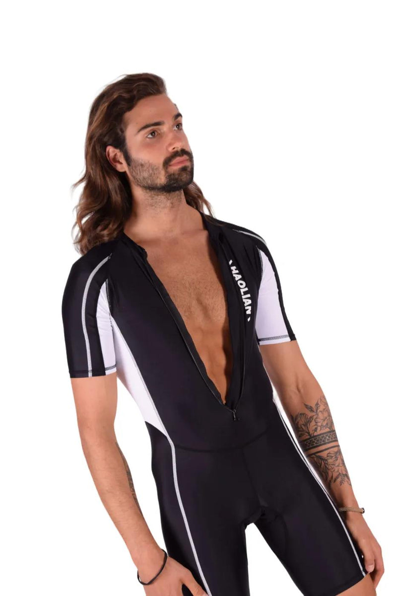 SMU Singlet Competition Swimwear Diving Bodysuit Short Black 2B