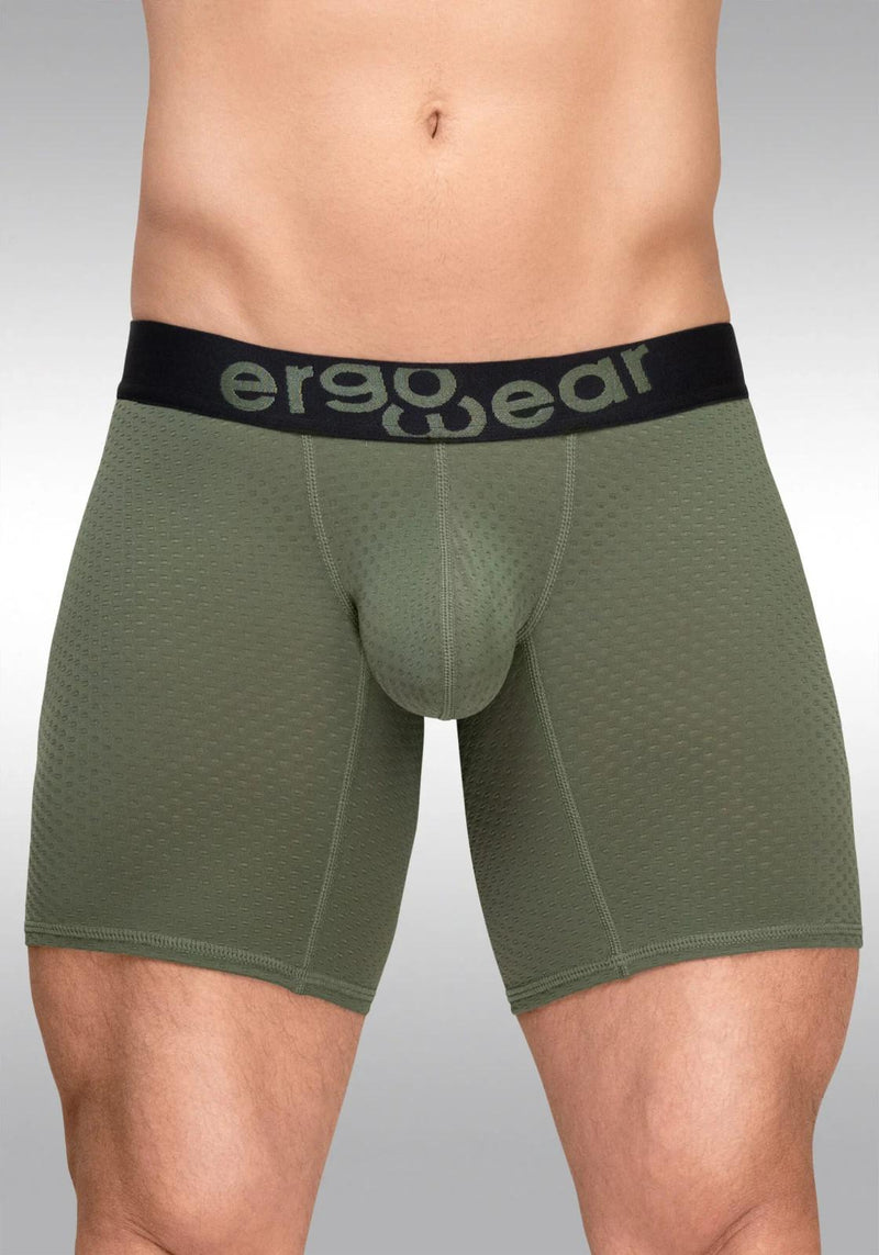 ErgoWear Boxer Briefs MAX Flow Stretchy Mid-Cut Long Boxer in Dark Green 1788 46