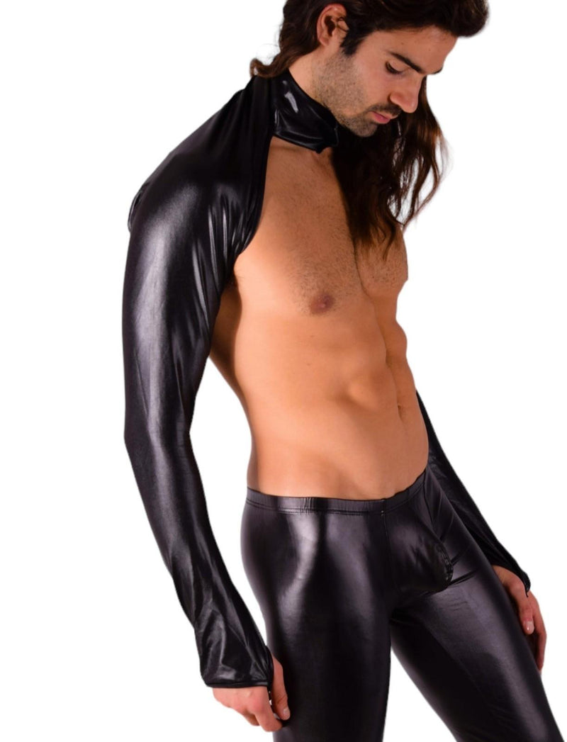 SMU Crop Top Leather-Look Spandex Bolero 11760 SX11