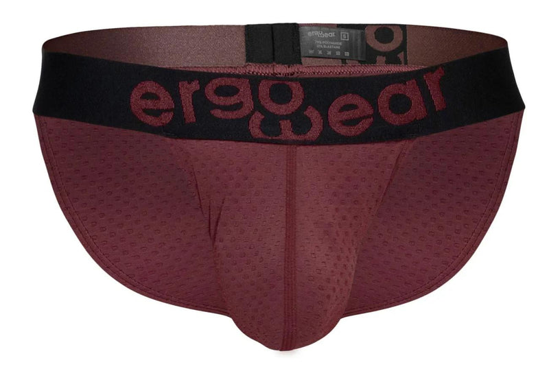 ErgoWear Bikini Briefs MAX Flow Micro-Perforated Mesh Brief in Burgundy 1794 53