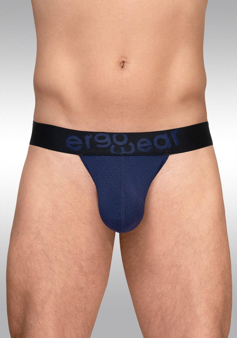 ErgoWear Thongs MAX Flow Micro Perforated Mesh G-String in Dark Blue 1789 102