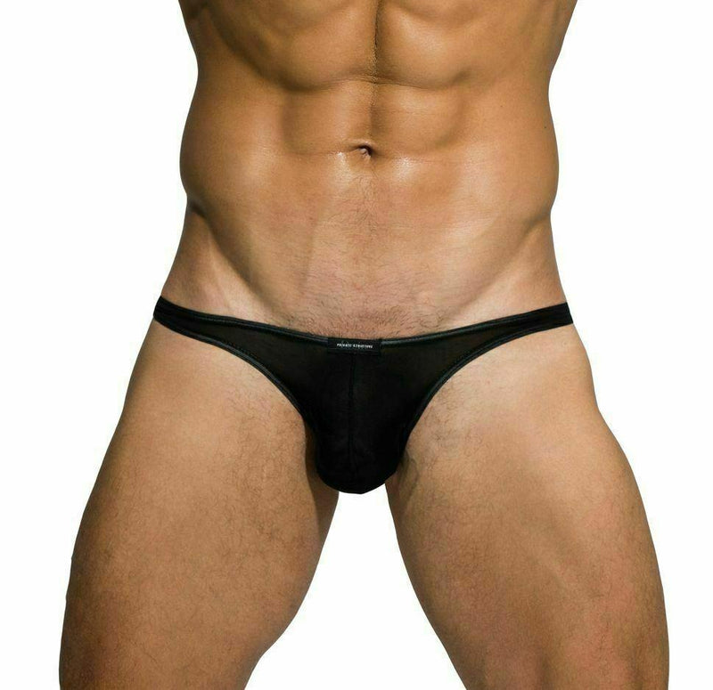 Private Structure Brief Desire Glaze Briefs-Bikini Cut Black 3571 66