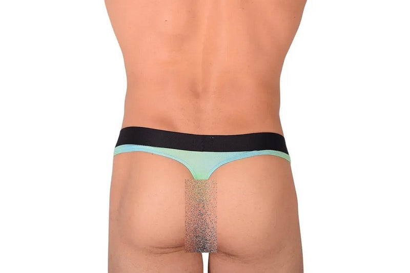 XS Me Undies Thong Sri Lanka Rainbow aqua 28-30'' MX2