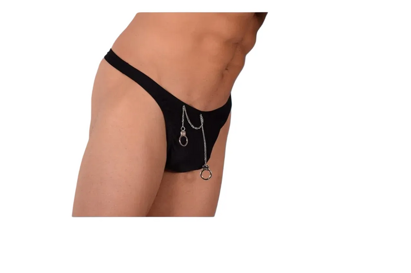 XS SMU Hand cuffs Jewelry Thong Black SX-100607