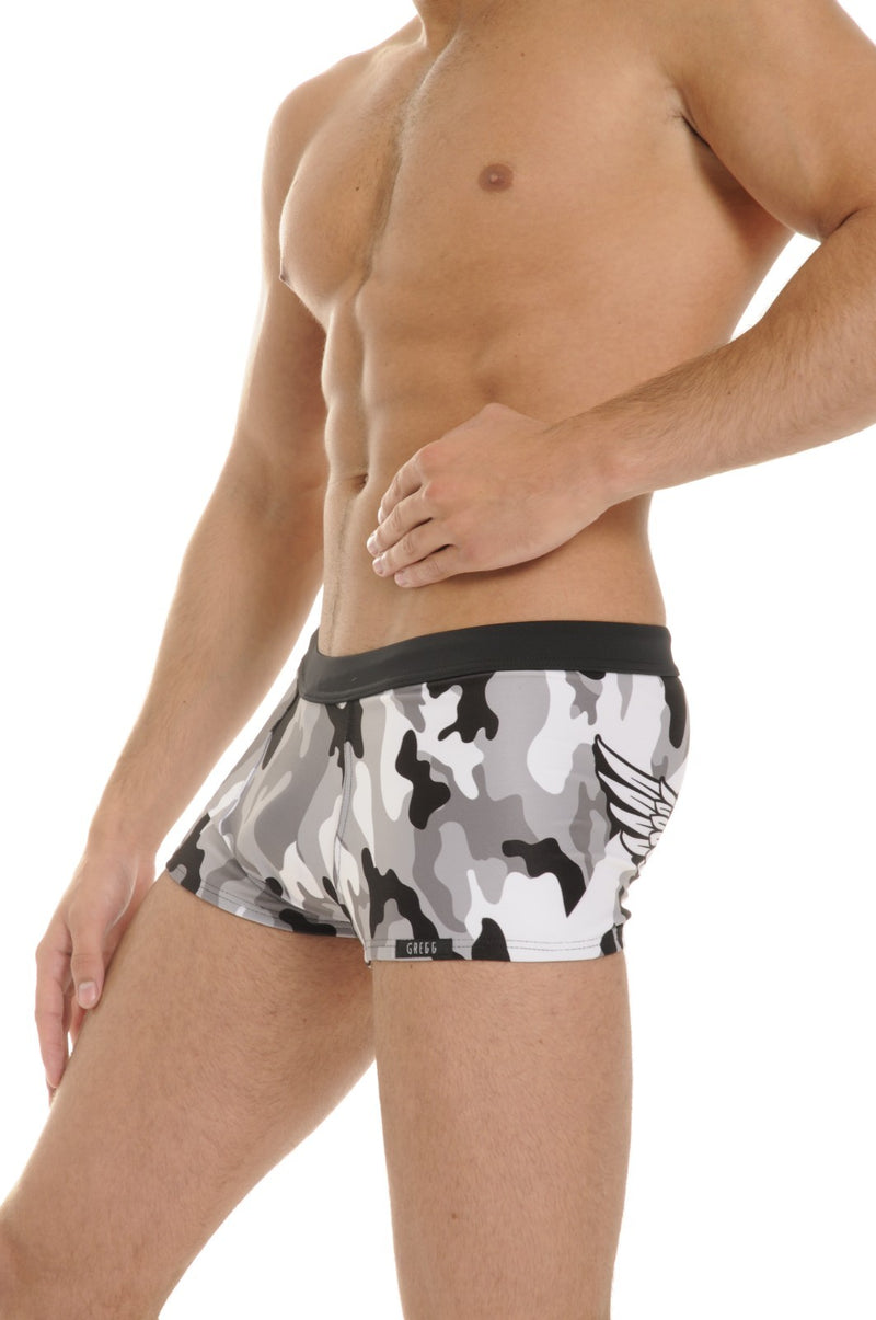 Medium Solstice Gray Camo Swim Trunk Gregg Homme 111035