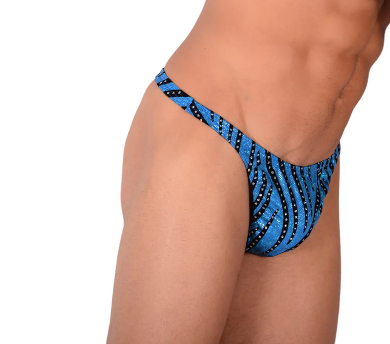 S/M SMU Rhinestones Covered Thong 32164 MX21