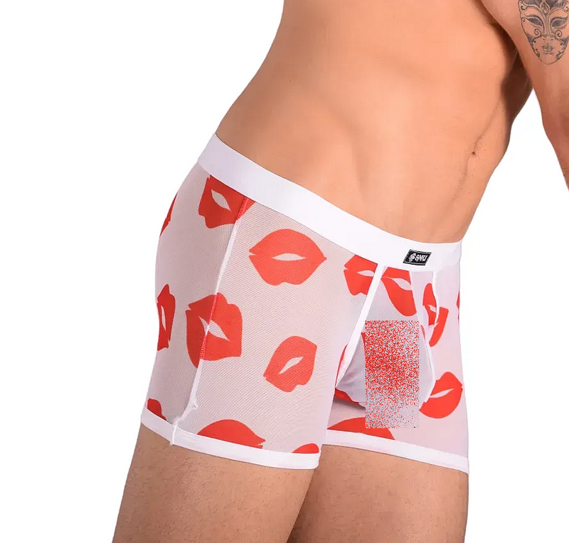 Medium Boxer SMU Lips Sheer Hipster 100118 MX22