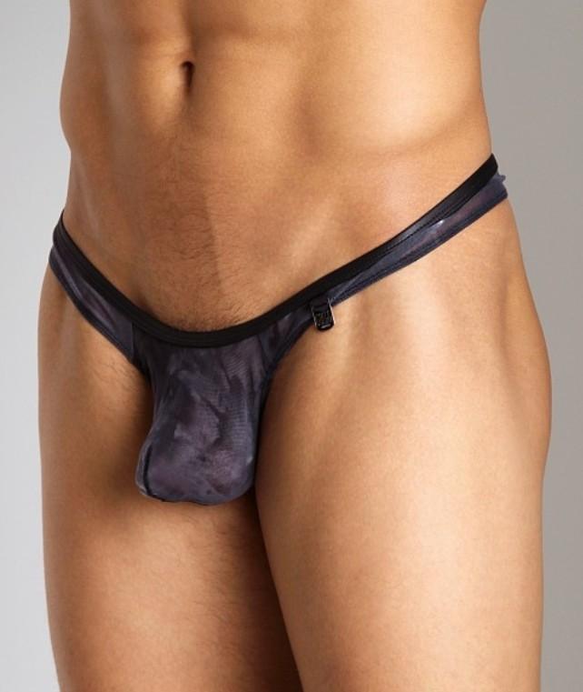 Medium Gregg Homme Midnight See-Thru Tie Dye Thong 102404 MX22