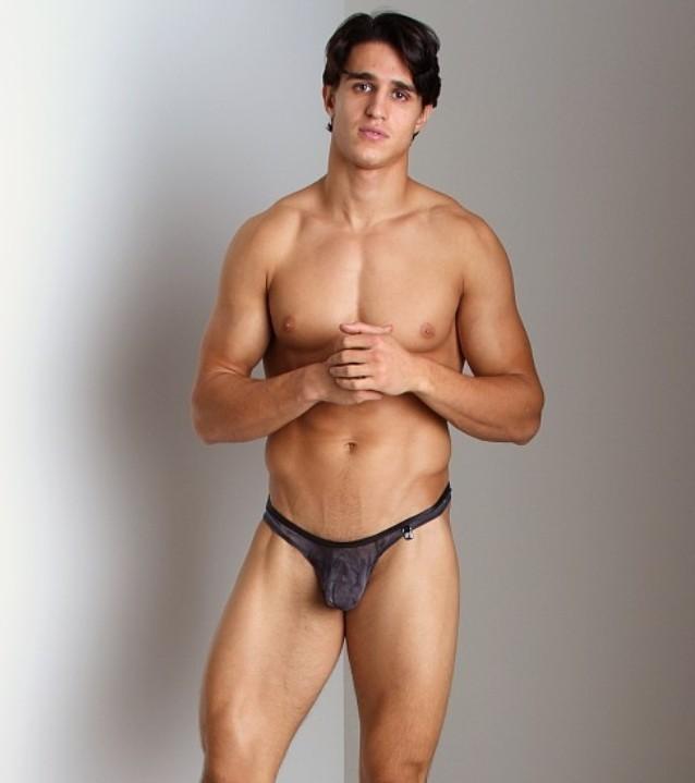 Medium Gregg Homme Midnight See-Thru Tie Dye Thong 102404 MX22