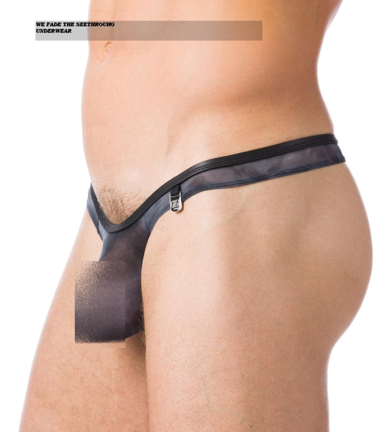Medium Gregg Homme Midnight See-Thru Tie Dye Thong 102404 MX22