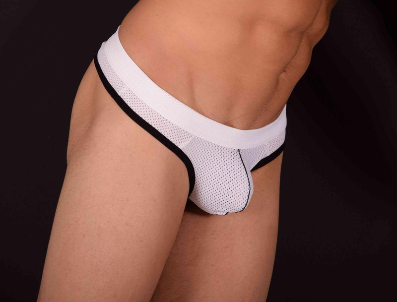 Small SMU Sport White Thong 28/32 Inch Waist MX22 110124
