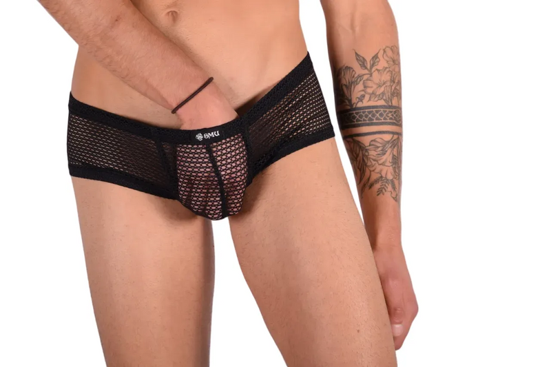 Small SMU Cool Sheer Black boxer Brief 30-32'' MX22 100105