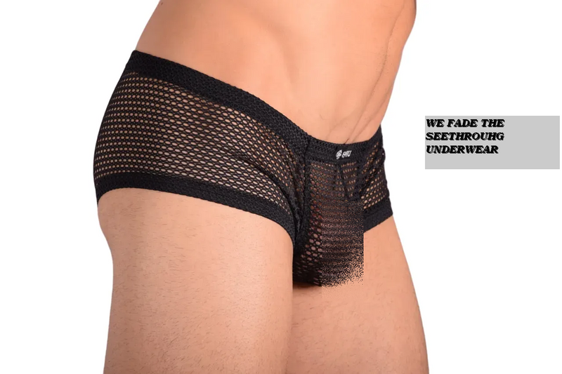 Small SMU Cool Sheer Black boxer Brief 30-32'' MX22 100105