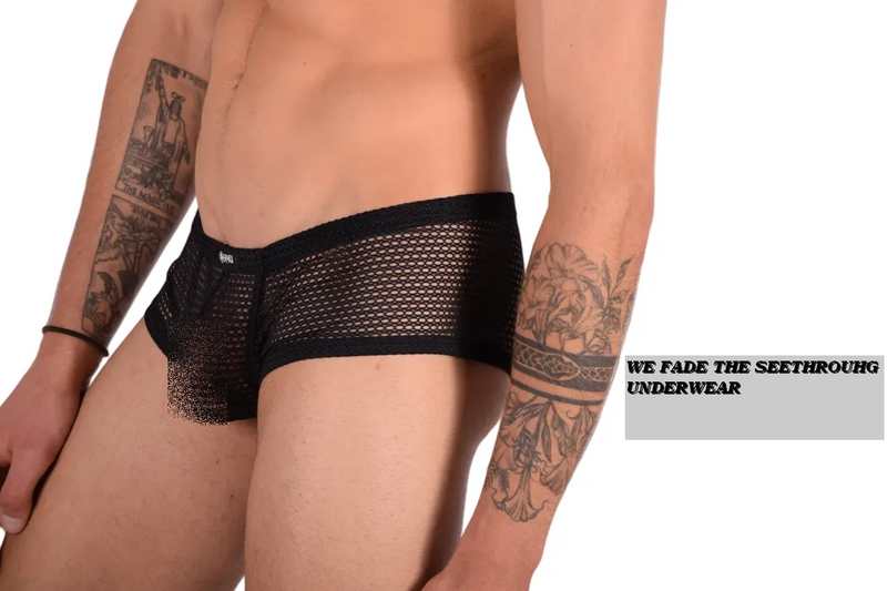 Small SMU Cool Sheer Black boxer Brief 30-32'' MX22 100105