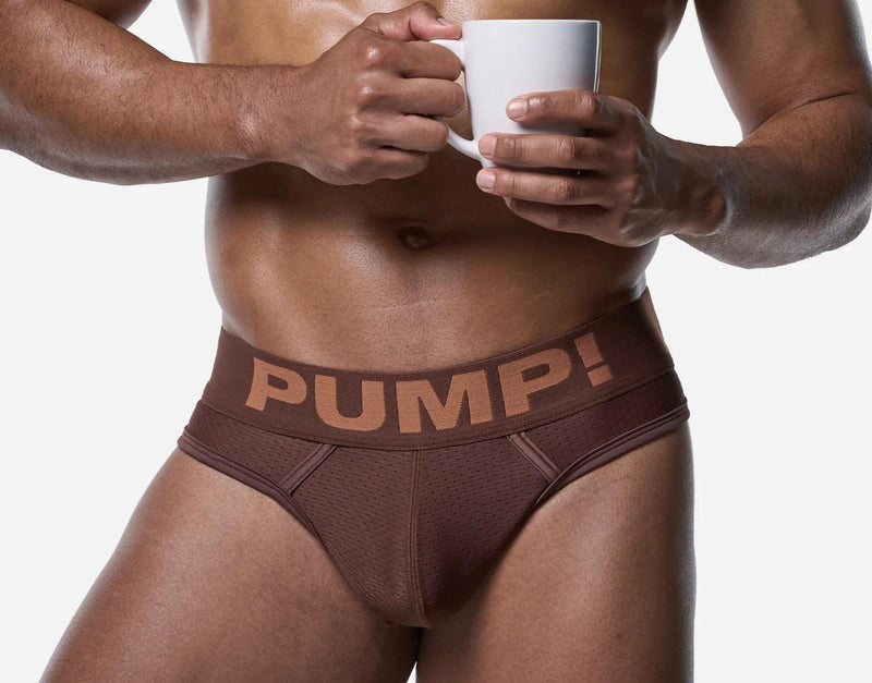 PUMP! Espresso Classic Thong Cotton-Lined Cup Stretchy Thongs 17027 27