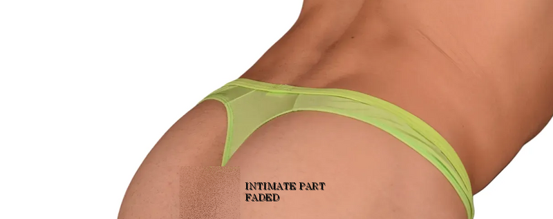 Medium Gregg homme Sheer Thong Lime C22 3035