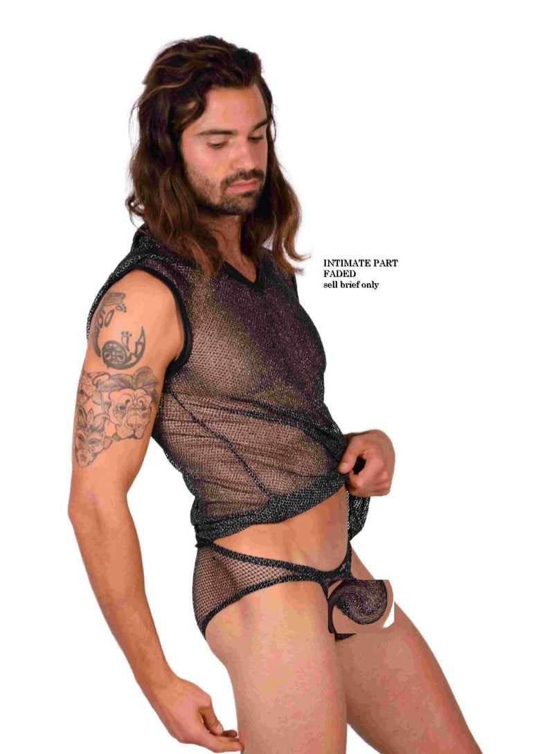 Medium Gregg homme Mesh Silver Brief MX22 100127