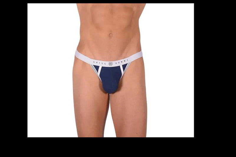 Medium Gregg homme Navy Soft Thong MX22 100110