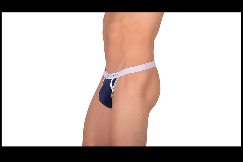Medium Gregg homme Navy Soft Thong MX22 100110