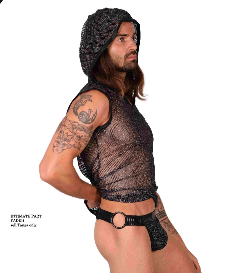 O/S Bottom Only Gregg Homme Adjustable Silver Tanga 30'' To 38'' MX22 100128