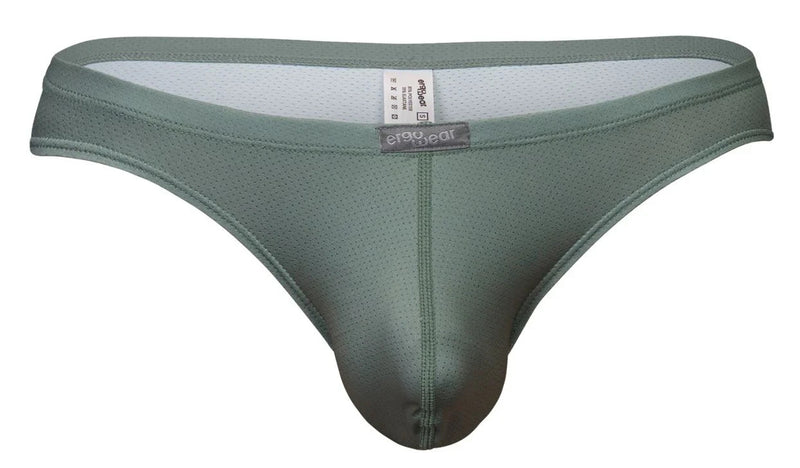 ErgoWear Thong X4D SE 3D Pouch Micro-Mesh Thongs in Olive Green 1801 142