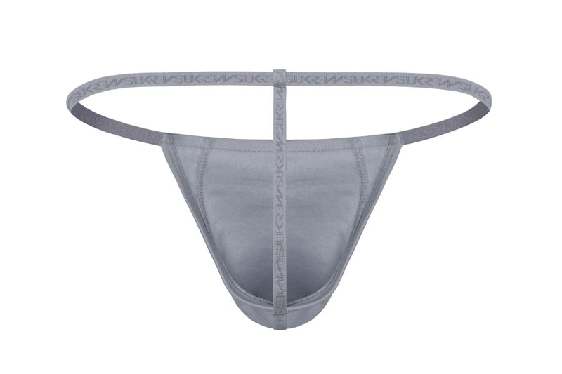 SUKREW G-String Low-Rise Stretchy Cotton Strings Thongs in Studio Grey 27