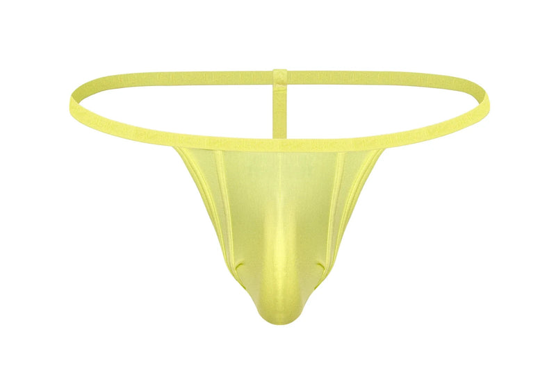 SUKREW G-Strings Low-Rise Stretch Cotton String Thongs in Blonde Yellow 27