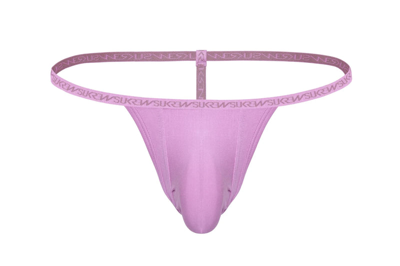 SUKREW G-Strings Low-Rise Stretch Cotton String Thongs in Pale Magenta 27