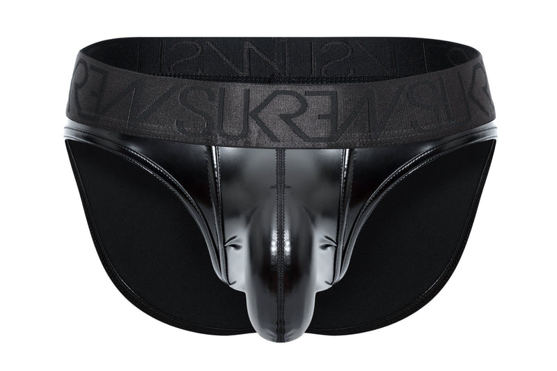SUKREW Briefs High-Cut Wet Look Classic Brief in Fetish Black 37