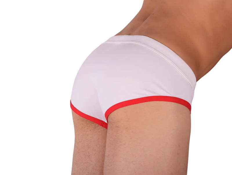 Medium Gregg homme Swim Brief White Red  MX23 60004