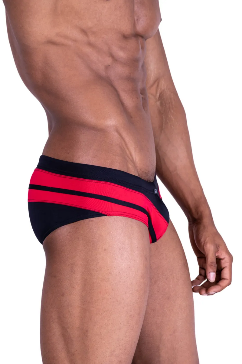 Medium Gregg Homme Swim Brief Red Black 60011 MX23